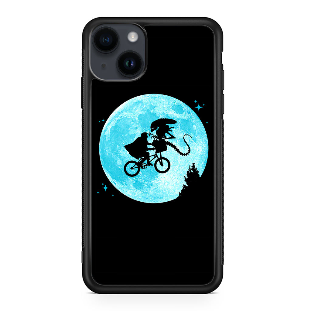 Alien Bike to the Moon iPhone 14 / 14 Plus Case