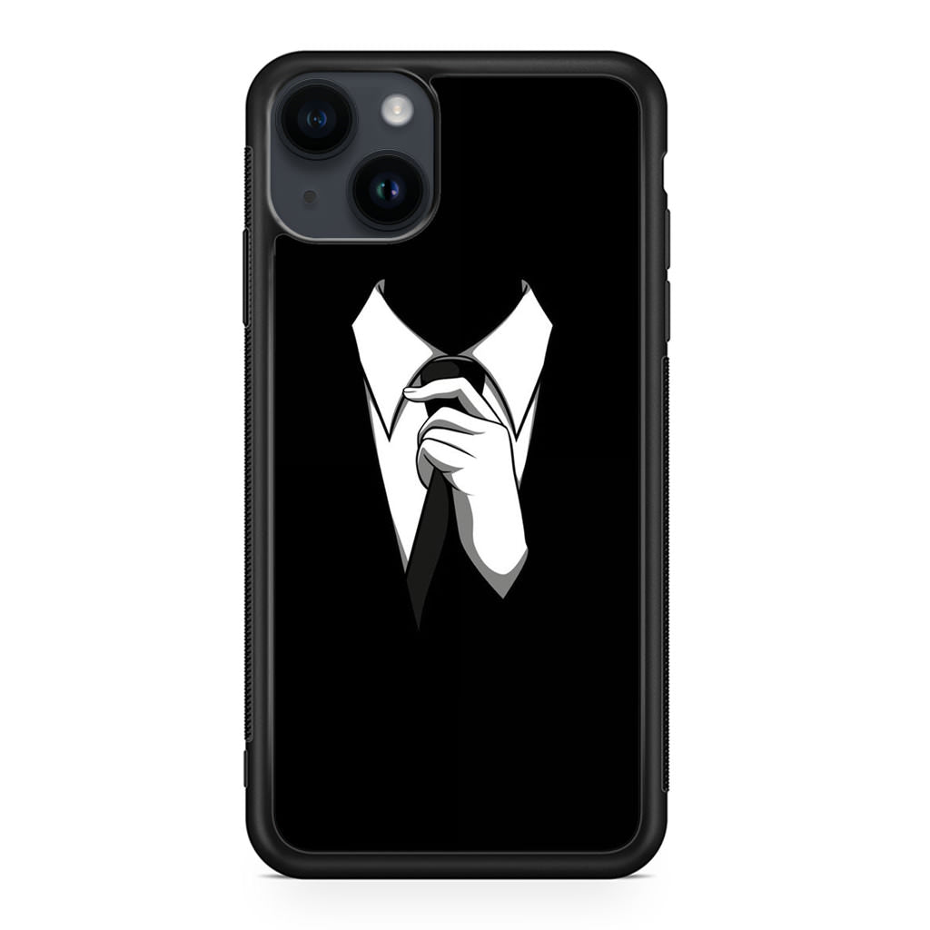 Anonymous Black White Tie iPhone 14 / 14 Plus Case