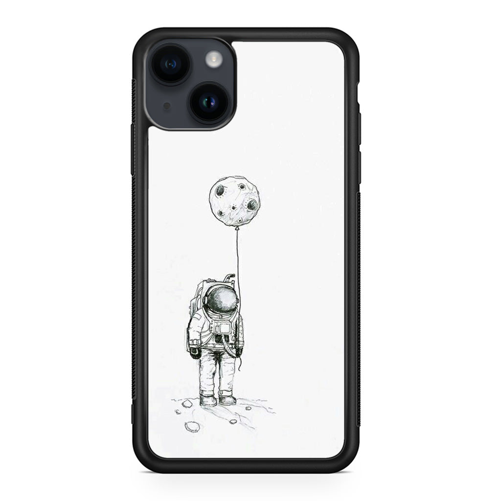 Astronaut Moon Balloon iPhone 14 / 14 Plus Case