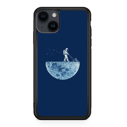 Astronaut Mowing The Moon iPhone 15 / 15 Plus Case