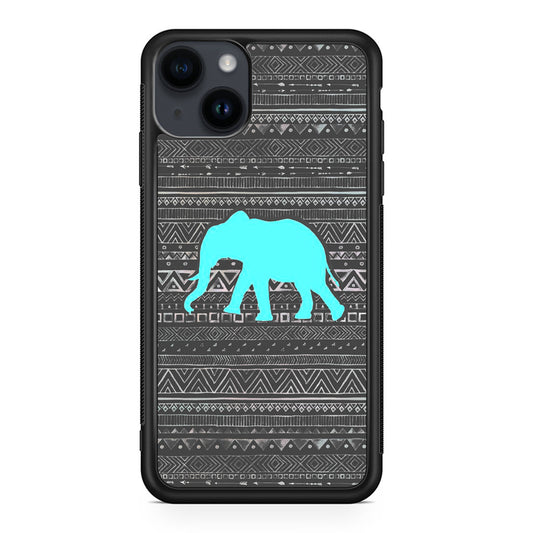 Aztec Elephant Turquoise iPhone 14 / 14 Plus Case