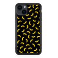 Bananas Fruit Pattern Black iPhone 14 / 14 Plus Case