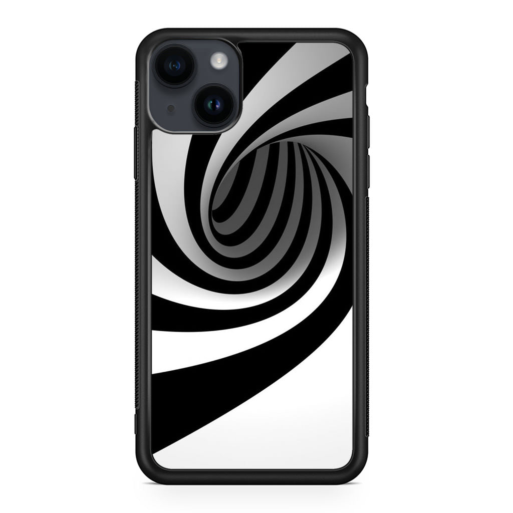 Black and White Twist iPhone 14 / 14 Plus Case