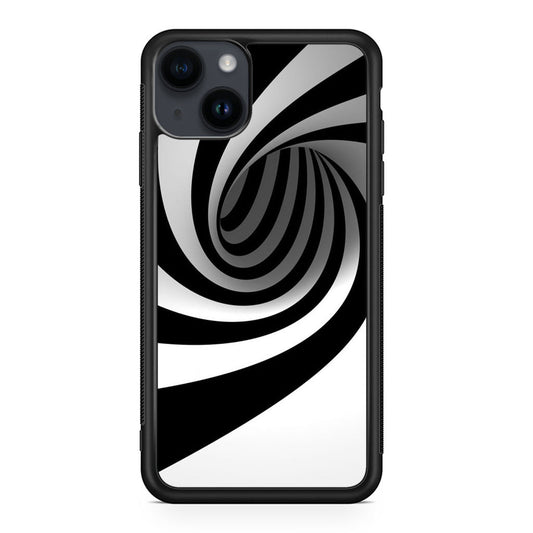 Black and White Twist iPhone 15 / 15 Plus Case