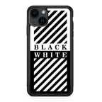 Black White Stripes iPhone 14 / 14 Plus Case