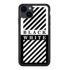 Black White Stripes iPhone 15 / 15 Plus Case