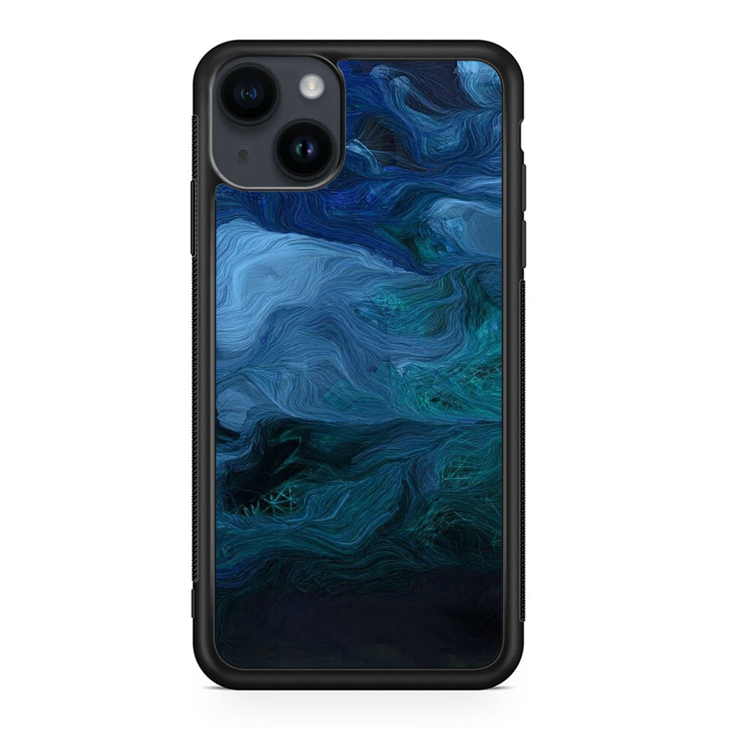 Blue Abstract Art iPhone 14 / 14 Plus Case