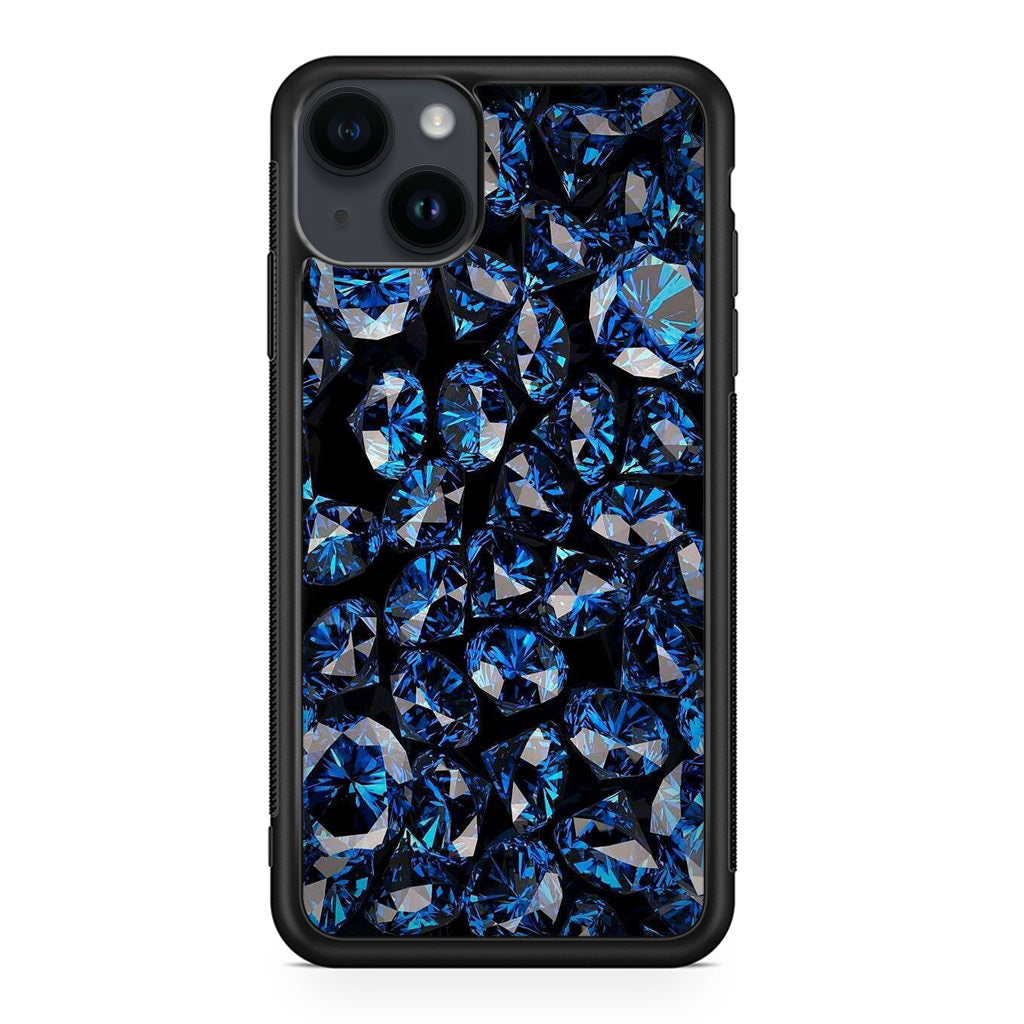 Blue Diamonds Pattern iPhone 14 / 14 Plus Case