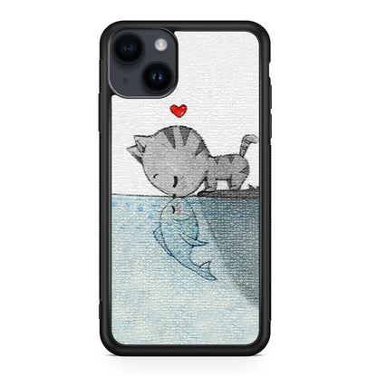 Cat Fish Kisses iPhone 14 / 14 Plus Case