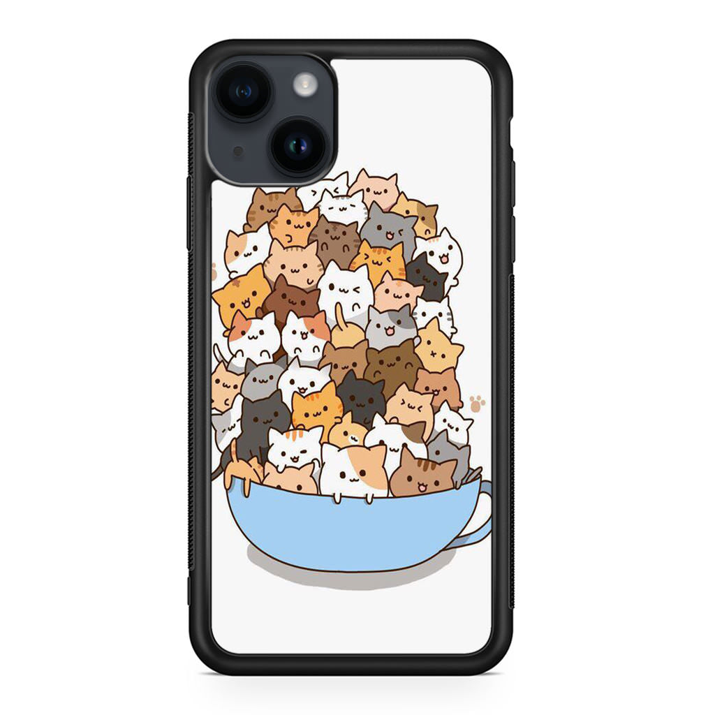 Cats on A Bowl iPhone 14 / 14 Plus Case