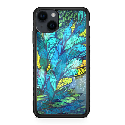 Colorful Art in Blue iPhone 14 / 14 Plus Case