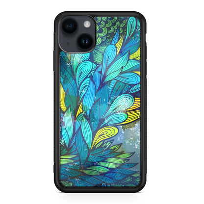 Colorful Art in Blue iPhone 15 / 15 Plus Case