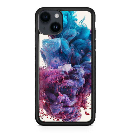 Colorful Dust Art on White iPhone 14 / 14 Plus Case