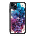 Colorful Dust Art on White iPhone 15 / 15 Plus Case