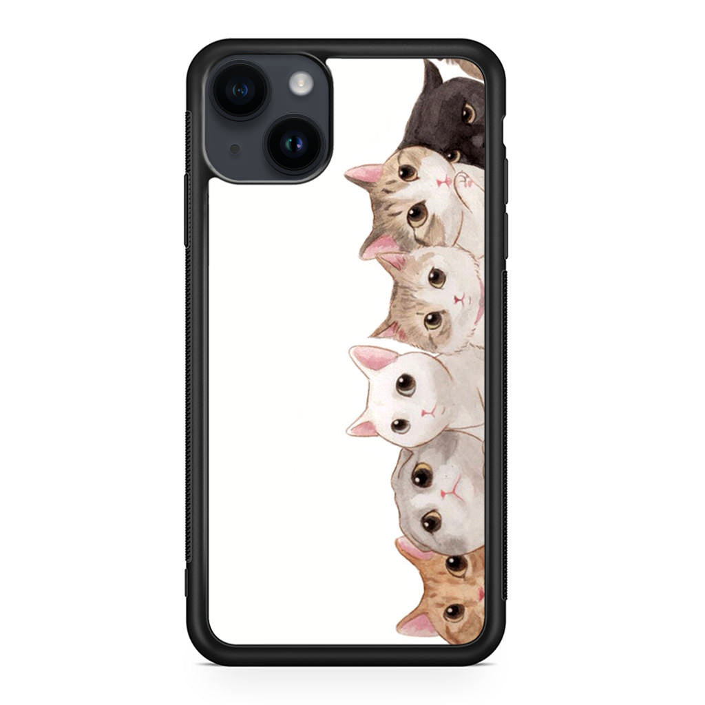 Cute Cats Vertical iPhone 14 / 14 Plus Case