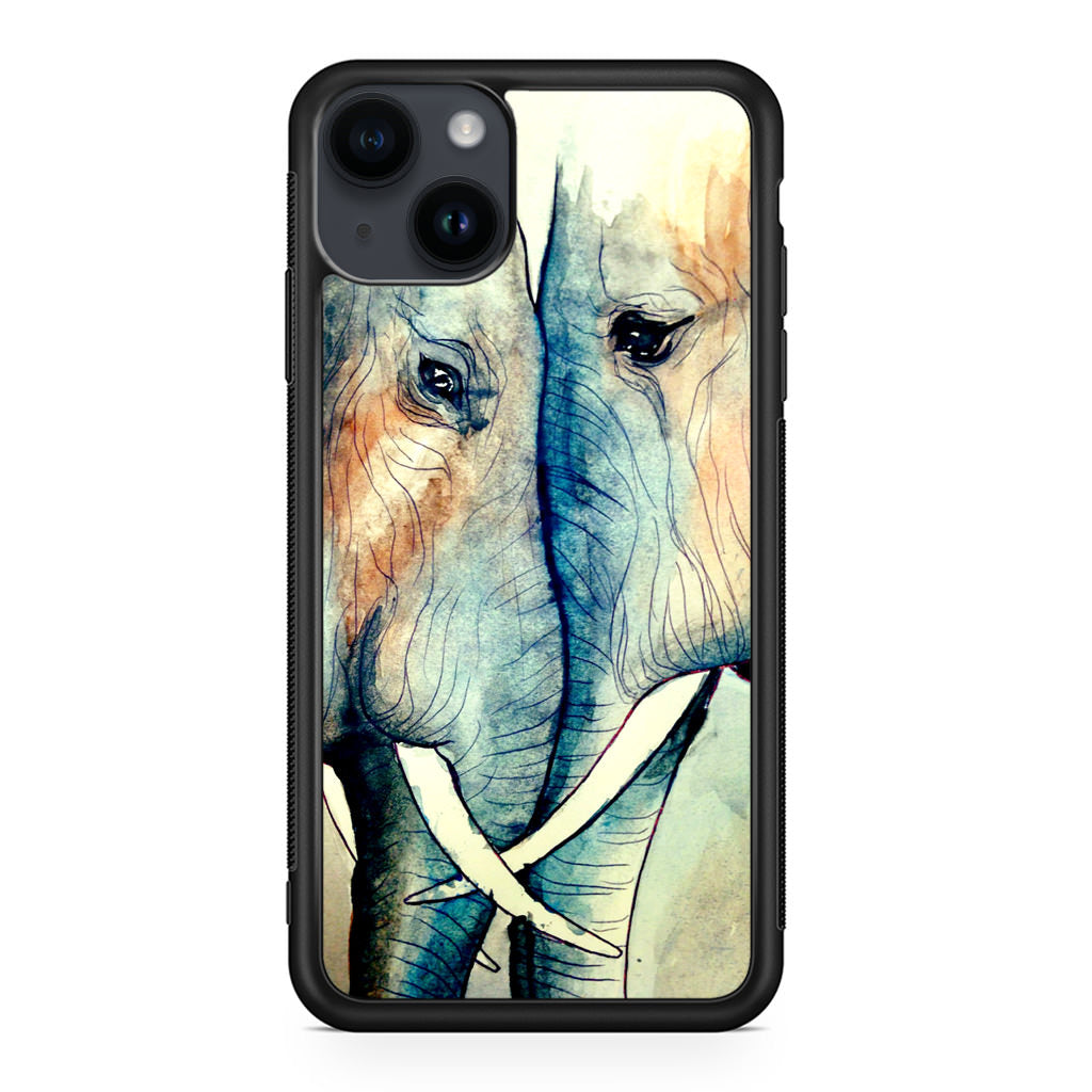 Elephants Sadness iPhone 14 / 14 Plus Case