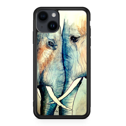 Elephants Sadness iPhone 15 / 15 Plus Case