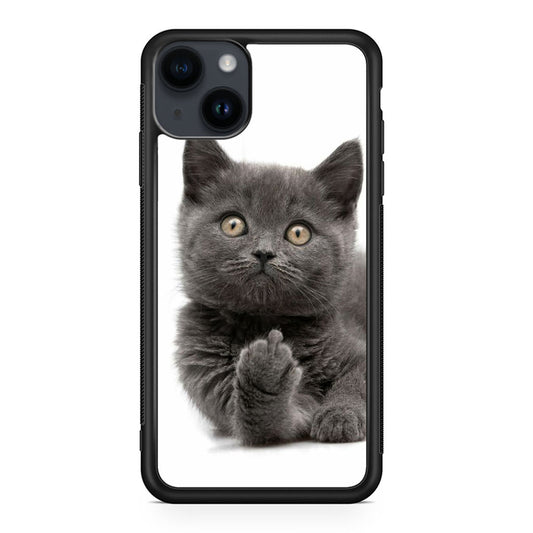 Finger British Shorthair Cat iPhone 14 / 14 Plus Case