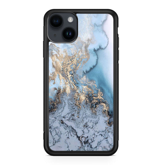 Golden Azure Marble iPhone 15 / 15 Plus Case