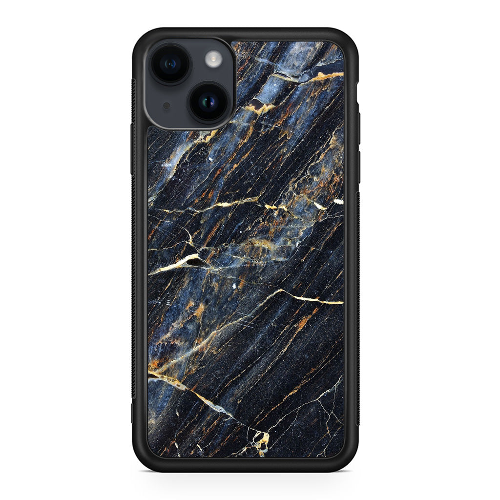 Golden Black Marble iPhone 14 / 14 Plus Case