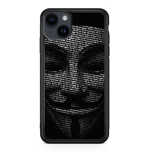 Guy Fawkes Mask Anonymous iPhone 15 / 15 Plus Case