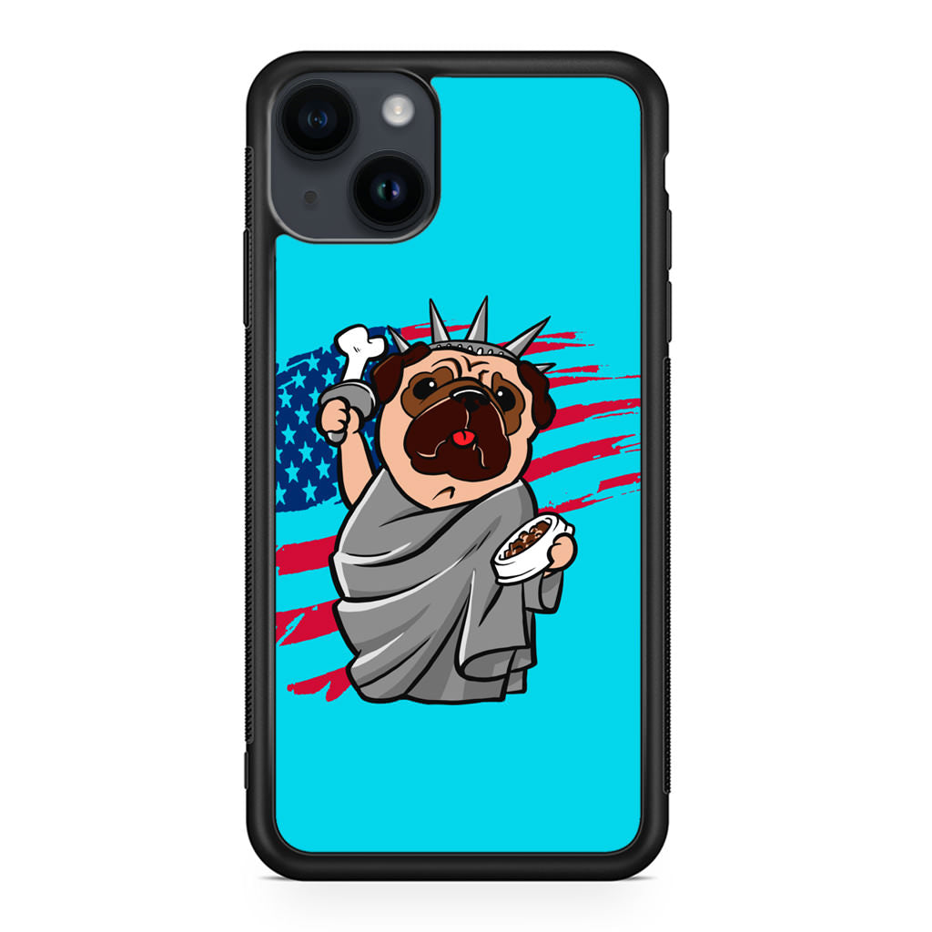 Independence Day Pug iPhone 14 / 14 Plus Case