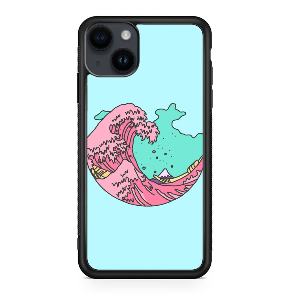 Japanese Pastel Wave iPhone 14 / 14 Plus Case