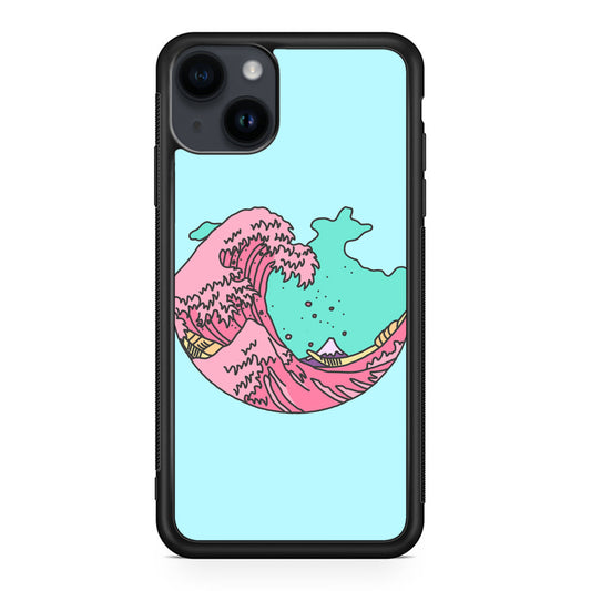 Japanese Pastel Wave iPhone 14 / 14 Plus Case