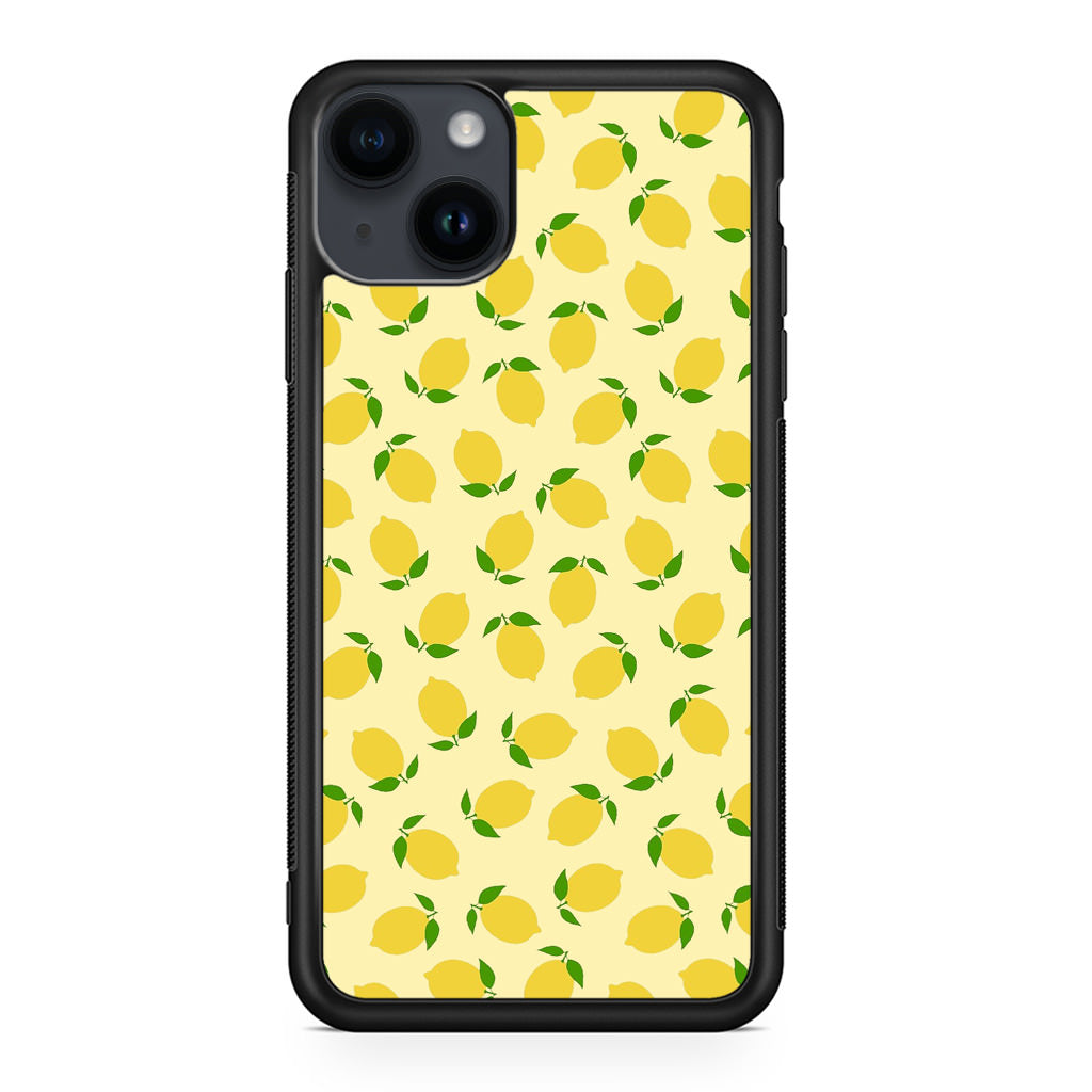 Lemons Fruit Pattern iPhone 14 / 14 Plus Case