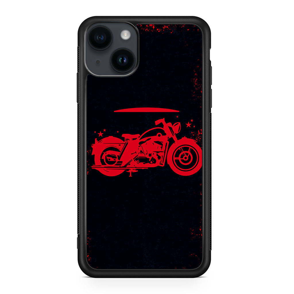 Motorcycle Red Art iPhone 14 / 14 Plus Case