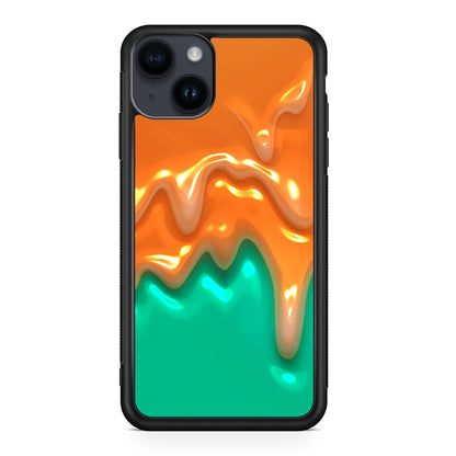 Orange Paint Dripping iPhone 14 / 14 Plus Case