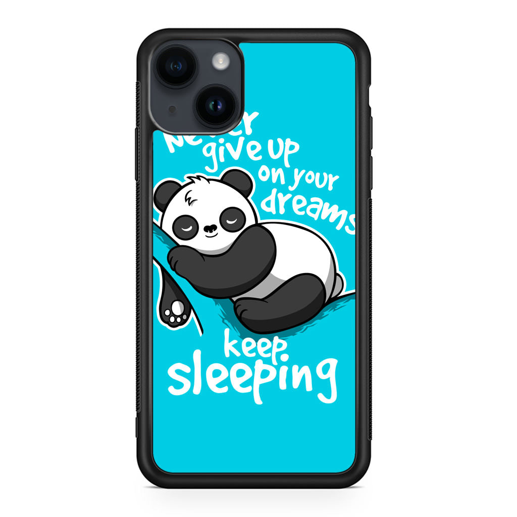 Panda Keep Sleeping iPhone 14 / 14 Plus Case