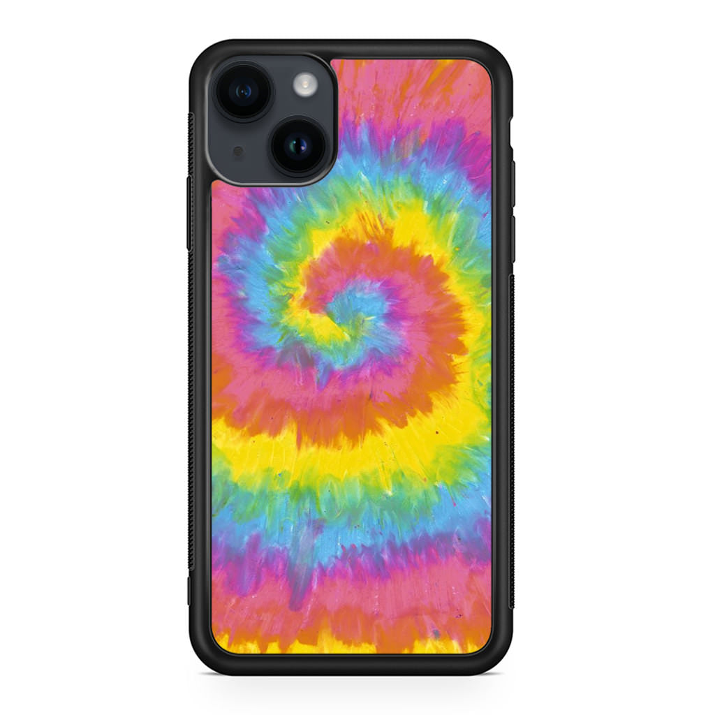 Pastel Rainbow Tie Dye iPhone 14 / 14 Plus Case