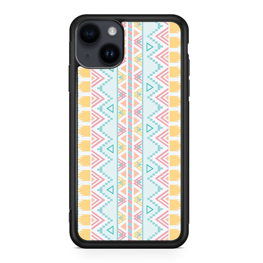 Peach Aztec Pattern iPhone 14 / 14 Plus Case