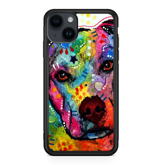 Pitbull Love Painting iPhone 15 / 15 Plus Case