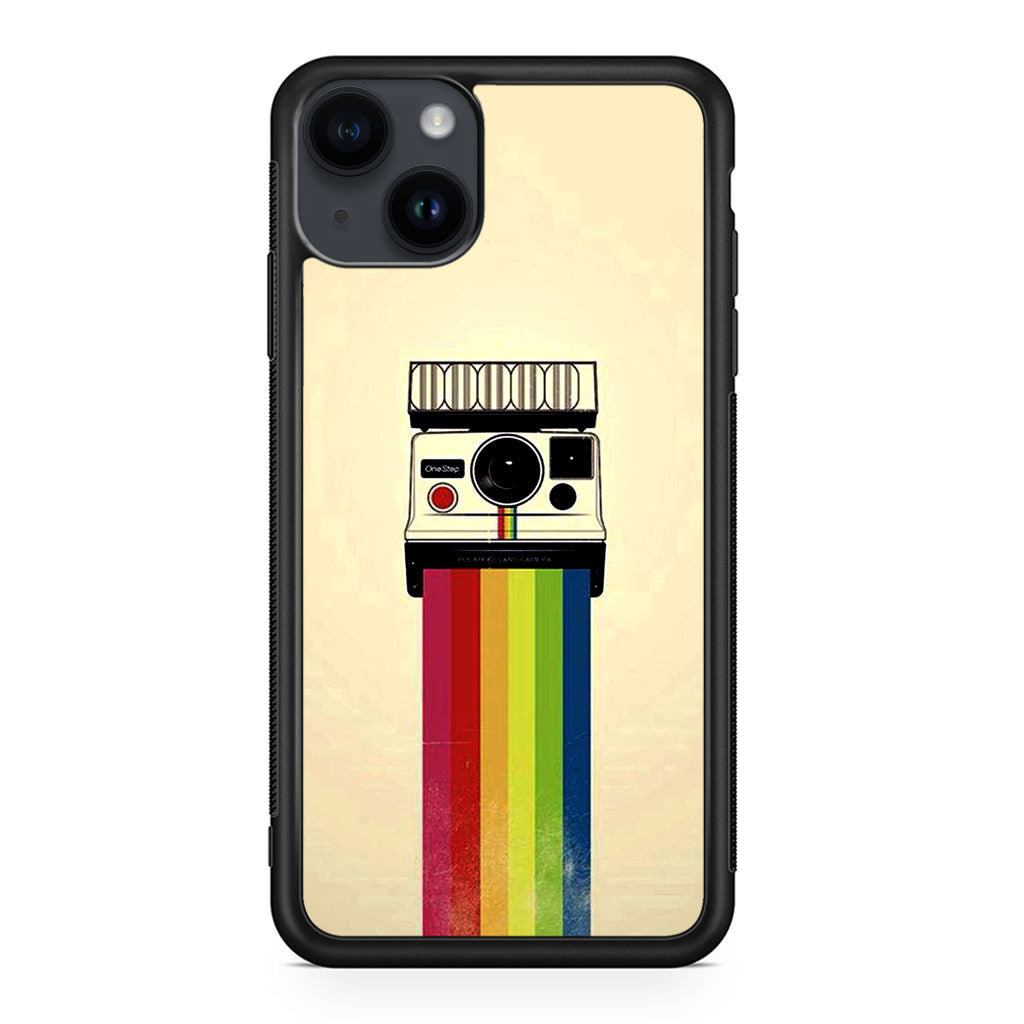 Polaroid Camera Colorful Rainbow iPhone 14 / 14 Plus Case