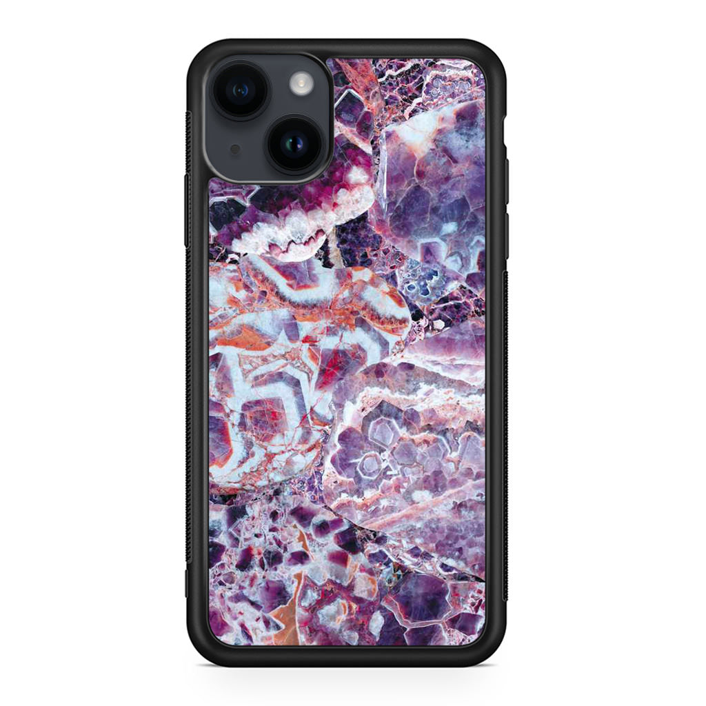 Purple Marble iPhone 14 / 14 Plus Case