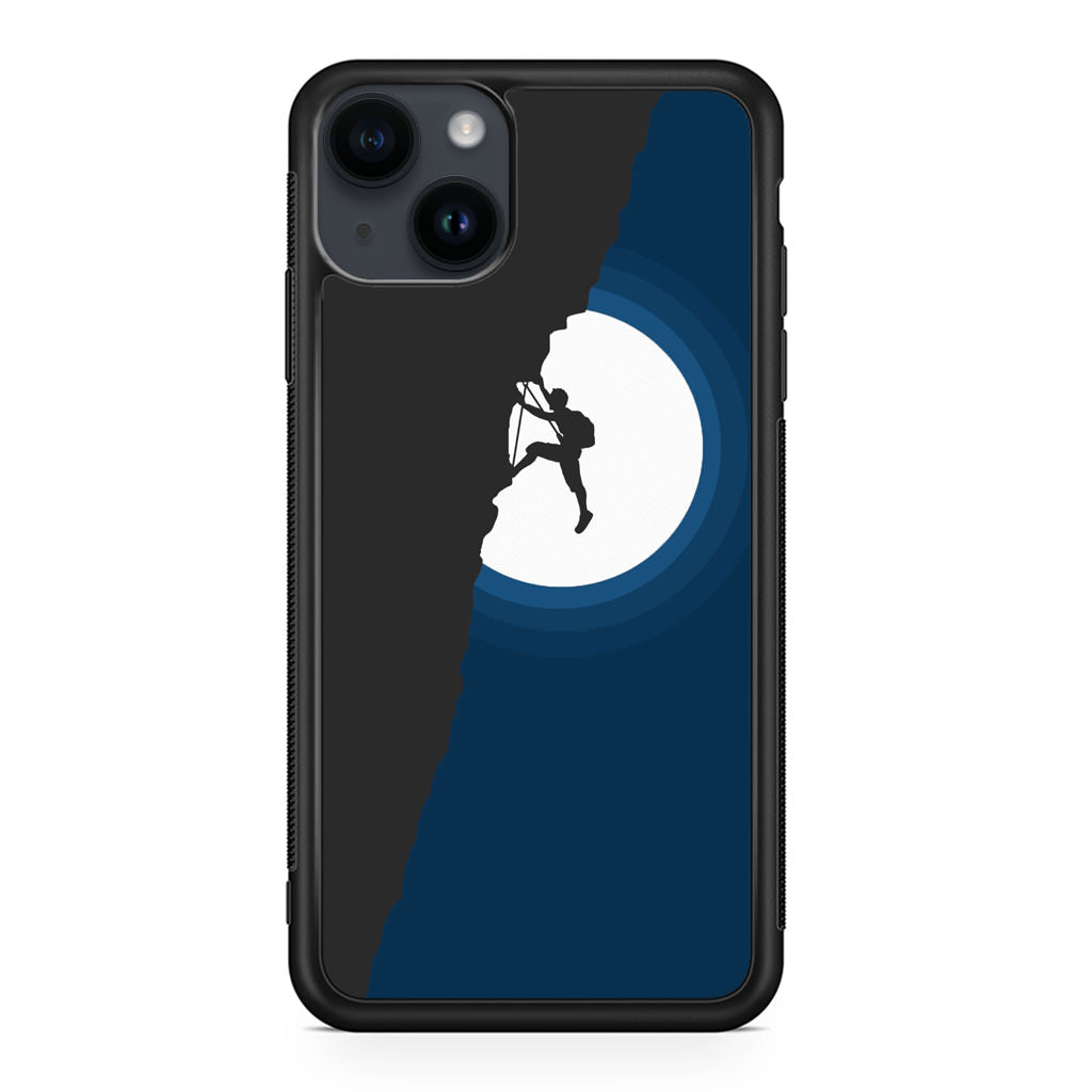 Silhouette of Climbers iPhone 14 / 14 Plus Case