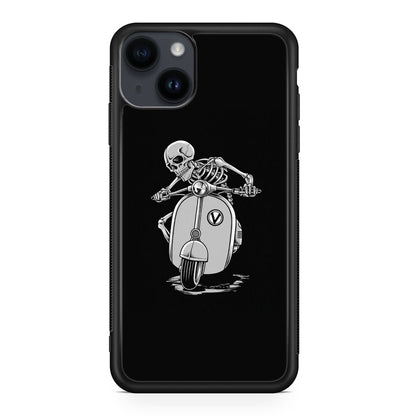 Skeleton Rides Scooter iPhone 14 / 14 Plus Case