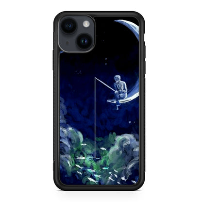 Tardis Walking To The Moon iPhone 14 / 14 Plus Case