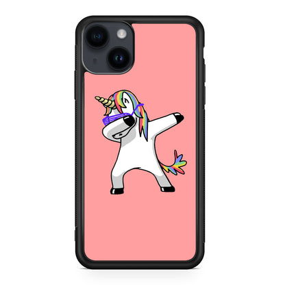 Unicorn Dabbing Pink iPhone 14 / 14 Plus Case