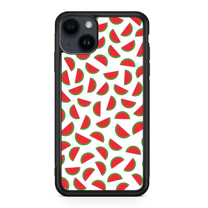 Watermelon Fruit Pattern White iPhone 14 / 14 Plus Case