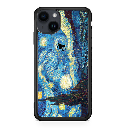 Witch on The Starry Night Sky iPhone 14 / 14 Plus Case