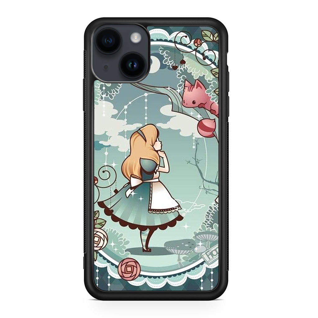 Alice And Cheshire Cat Poster iPhone 14 / 14 Plus Case