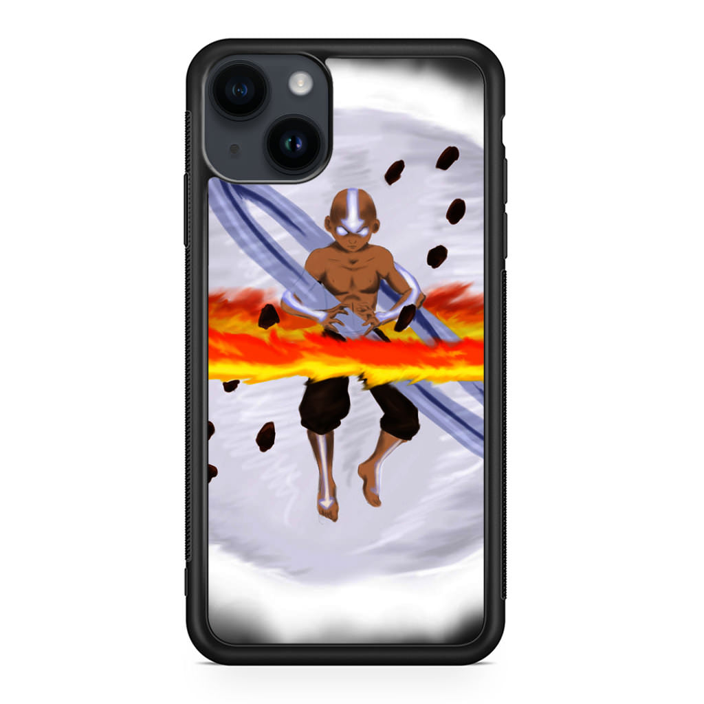 Avatar Aang Controls Four Elements iPhone 14 / 14 Plus Case