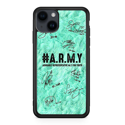 BTS Army Signature iPhone 15 / 15 Plus Case