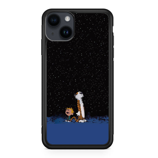 Calvin and Hobbes Space iPhone 14 / 14 Plus Case