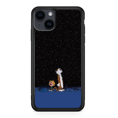 Calvin and Hobbes Space iPhone 15 / 15 Plus Case