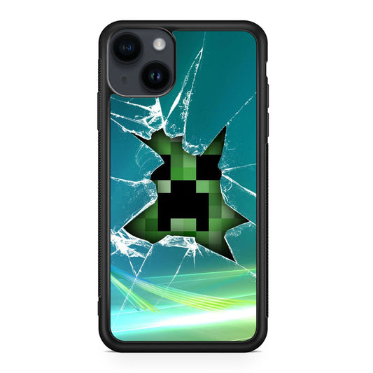 Creeper Glass Broken Green iPhone 14 / 14 Plus Case