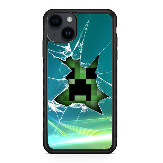 Creeper Glass Broken Green iPhone 15 / 15 Plus Case